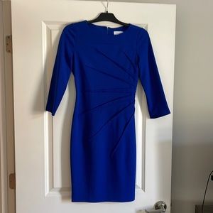 Calvin Klein Women's Three Quarter Sleeve Starburst Sheath Dress